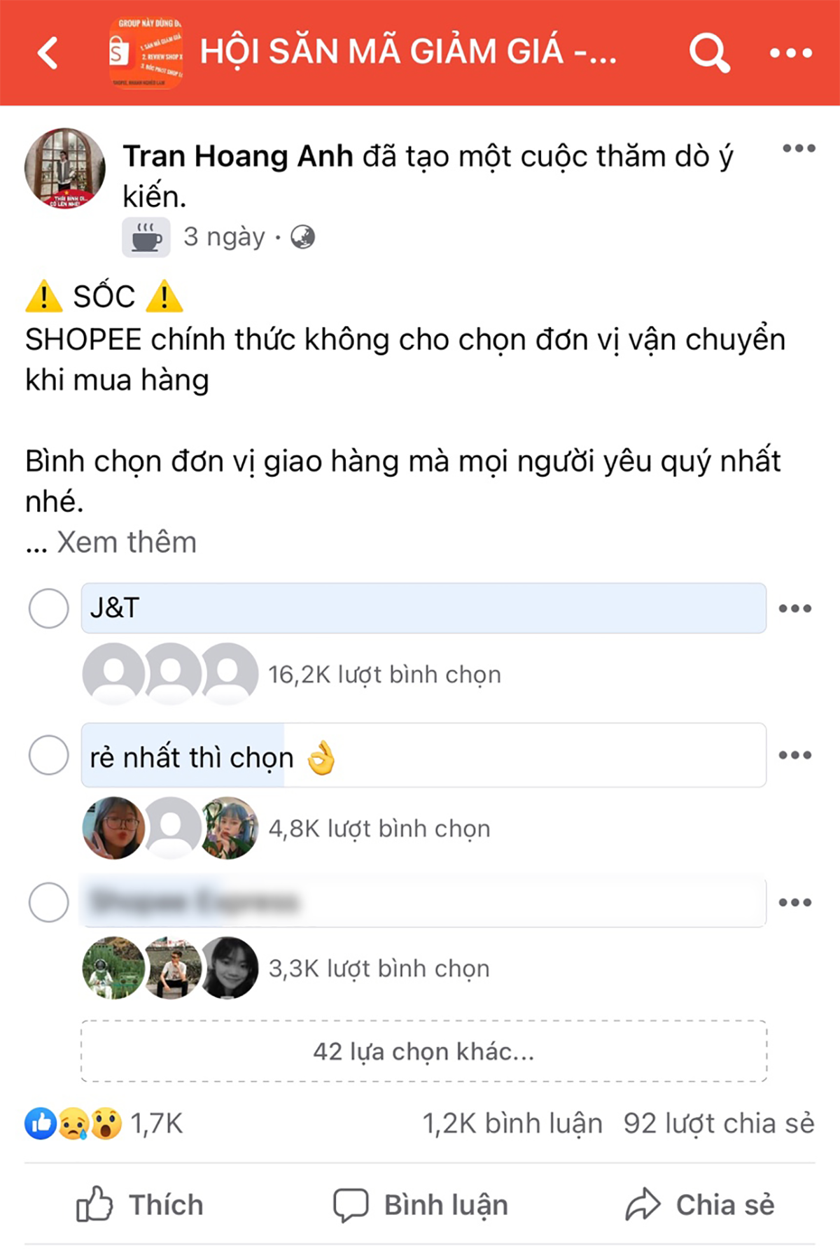 Kết quả bình chọn đơn vị giao hàng mà mọi người yêu quý bậc nhất trên “Hội săn mã giảm giá - Nghiền Shopee”