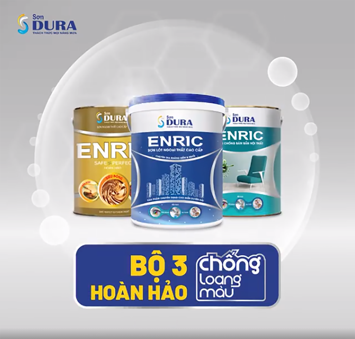 Bộ 3 sơn Dura chống loang màu mang những ưu điểm vượt trội, đón đầu xu hướng sơn nội - ngoại thất hiện đại