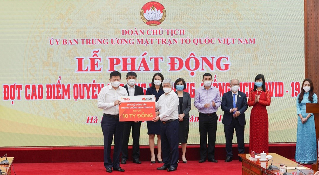 TNG Holdings Vietnam và MSB ủng hộ 10 tỉ đồng cho Ủy ban Trung ương MTTQ Việt Nam