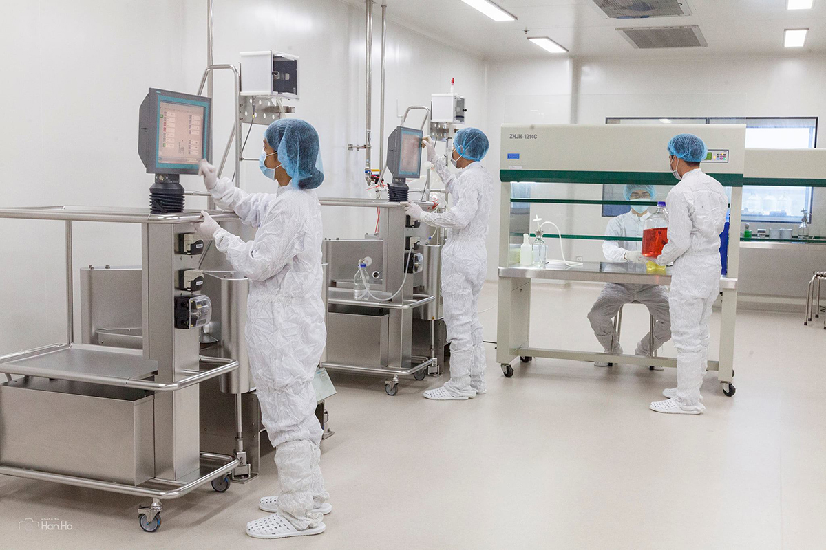 Công ty Nanogen đang nỗ lực ngày đêm để sớm đưa vắc xin Nano Covax vào sản xuất phục vụ người dân - Ảnh Huy Thăng
