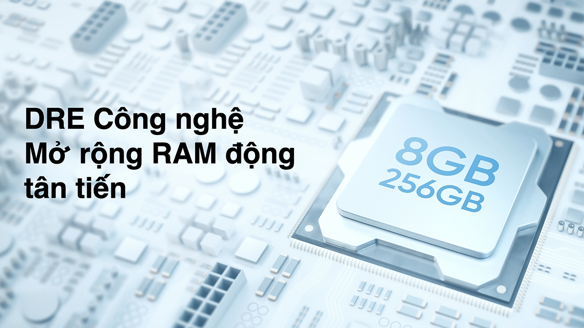 Công nghệ mở rộng RAM động (DRE) mới cho phép chuyển đổi ROM thành RAM ảo khi cần, để các thao tác đa nhiệm được mượt mà và thoải mái hơn