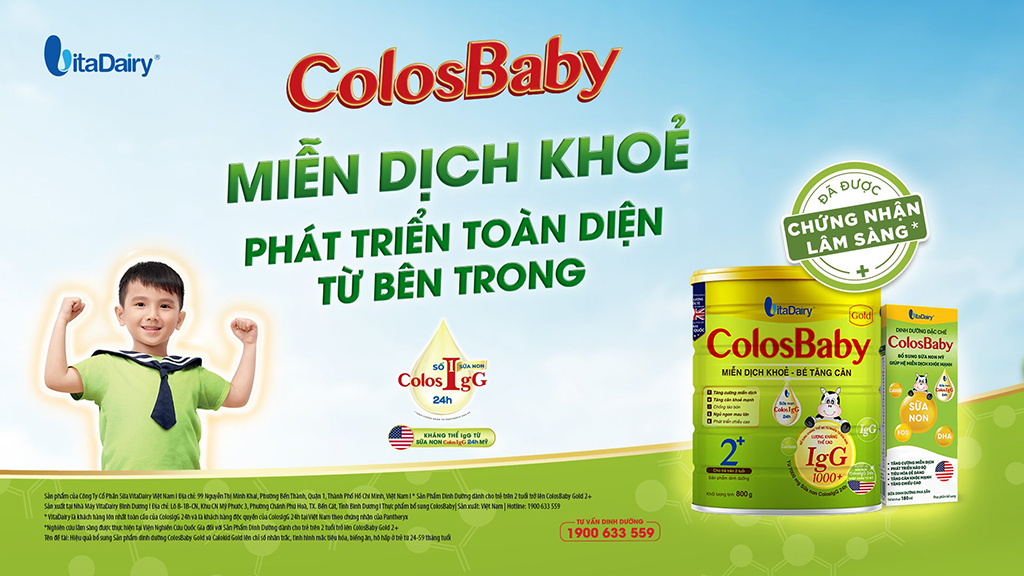 ColosBaby Gold cho trẻ miễn dịch khỏe phát triển toàn diện từ bên trong