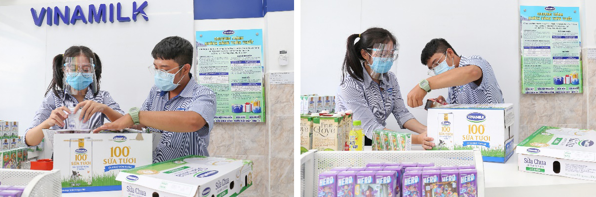 Hệ thống cửa hàng Giấc Mơ Sữa Việt của Vinamilk tăng cường hình thức bán hàng trực tuyến, giao hàng tại nhà để đáp ứng nhu cầu của người dân