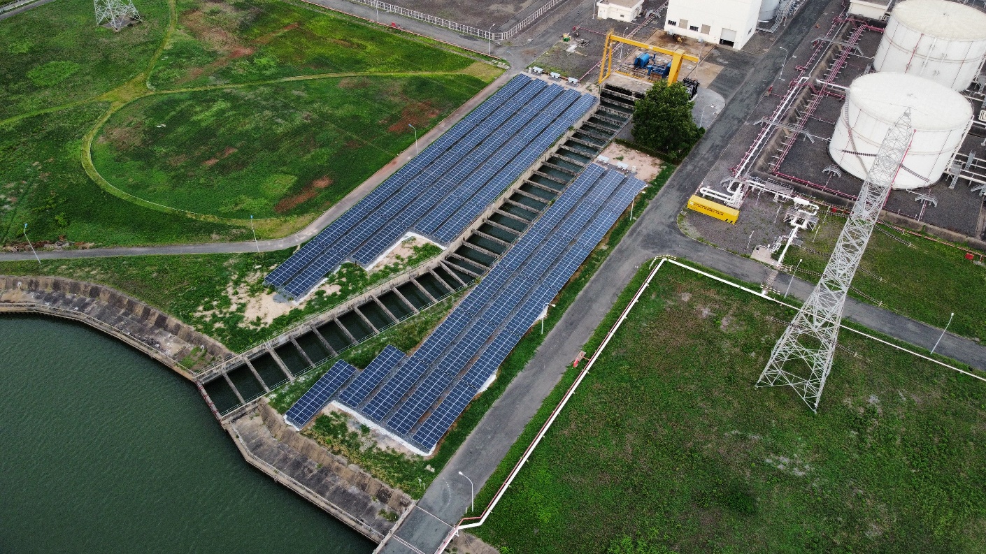 Hệ thống điện mặt trời tại khu vực Nhà máy Phú Mỹ 1