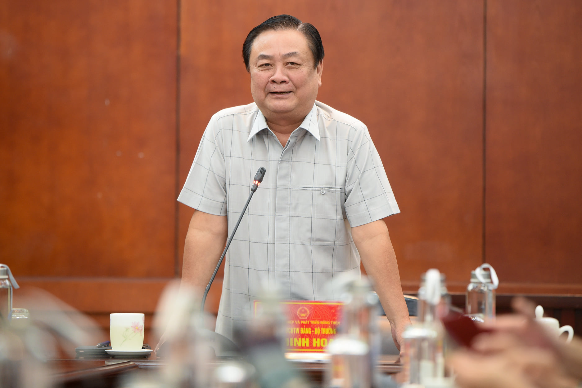Bộ trưởng Bộ NN-PTNT Lê Minh Hoan phát biểu chỉ đạo tại hội nghị - Ảnh: P.Hậu