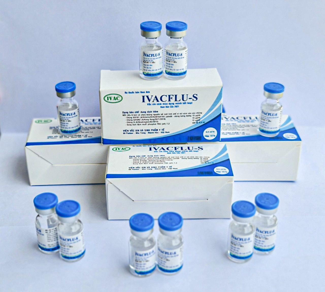 H.1,2: Vắc xin cúm mùa Ivacflu-S do IVAC sản xuất Ảnh: IVAC cung cấp