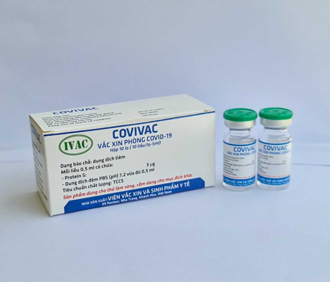 Vắc xin COVIVAC do IVAC nghiên cứu đang thử nghiệm lâm sàng giai đoạn 2 Ảnh: IVAC cung cấp