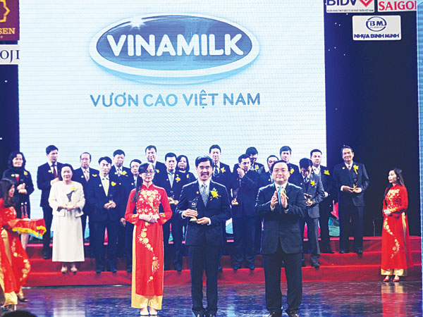 Vinamilk tiếp tục được vinh danh Thương hiệu quốc gia 