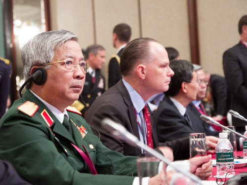 Thứ trưởng Quốc phòng, thượng tướng Nguyễn Chí Vịnh dự Đối thoại Shangri-La lần thứ 15 - Ảnh: Nam Hùng