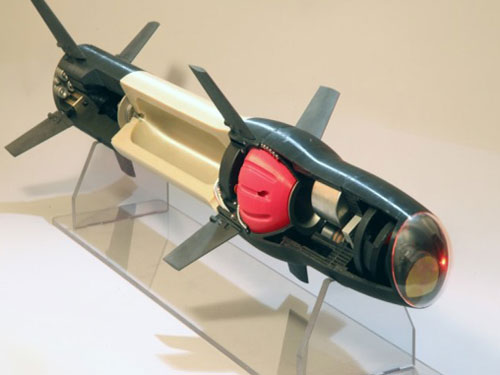 Mô hình thu nhỏ của tên lửa sản xuất bằng máy in 3D - Ảnh: Raytheon