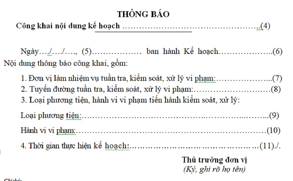 CSGT phải công khai  kế hoạch tuần tra kiểm soát