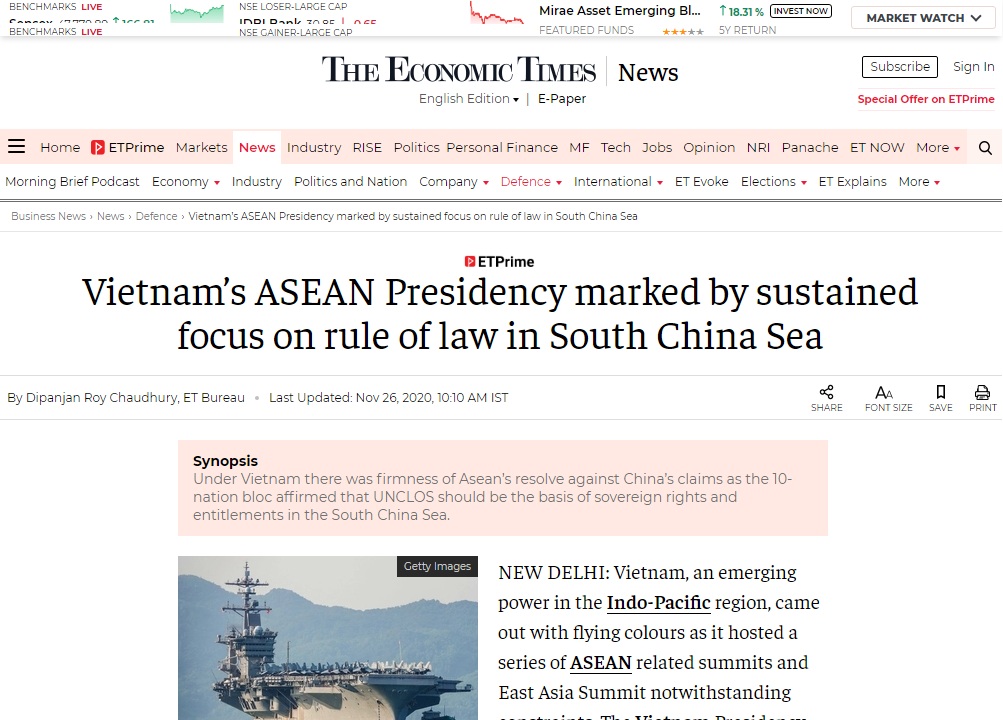 Truyền thông quốc tế nhận xét về ASEAN trong năm Việt Nam làm Chủ tịch