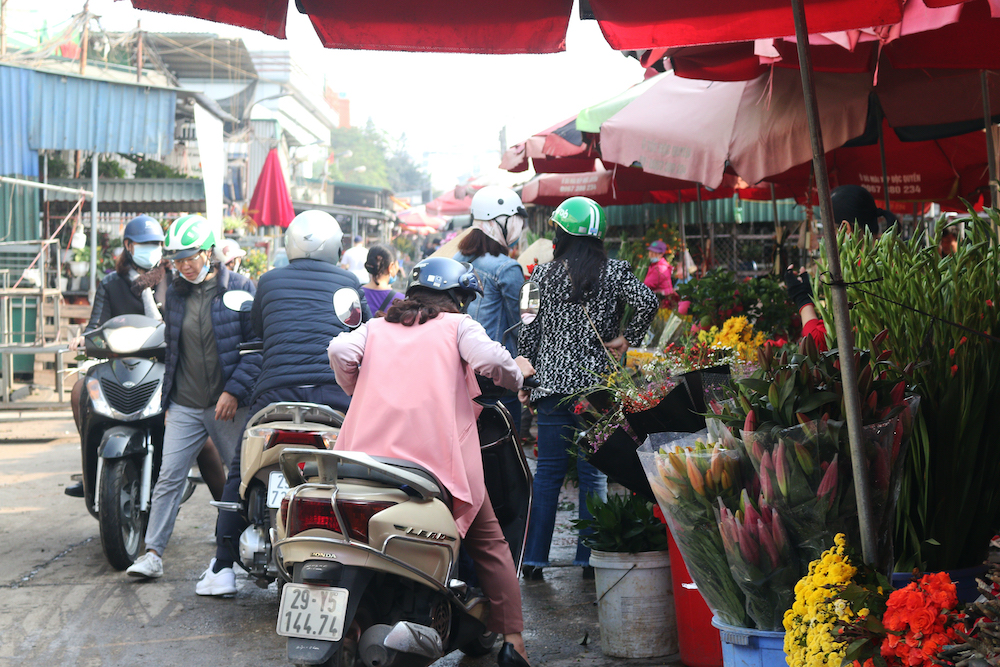 Chợ hoa họp thâu đêm suốt sáng tại Hà Nội nhộn nhịp những ngày sát Tết 