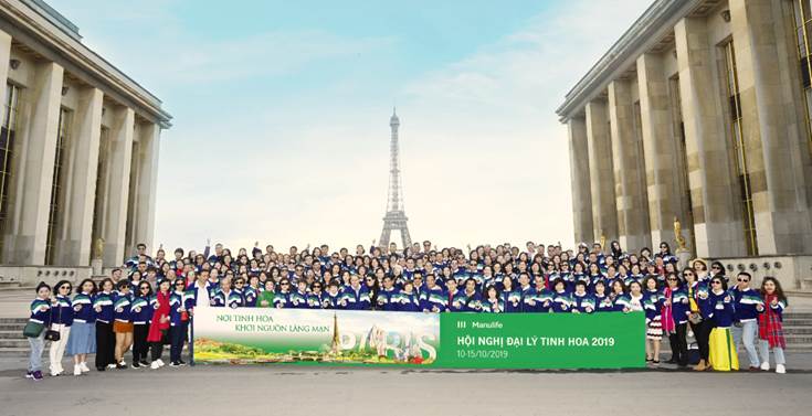 Hội nghị Đại lý Tinh hoa 2019 tại Paris quy tụ hơn 250 Đại lý và Quản lý xuất sắc của Manulife Việt Nam