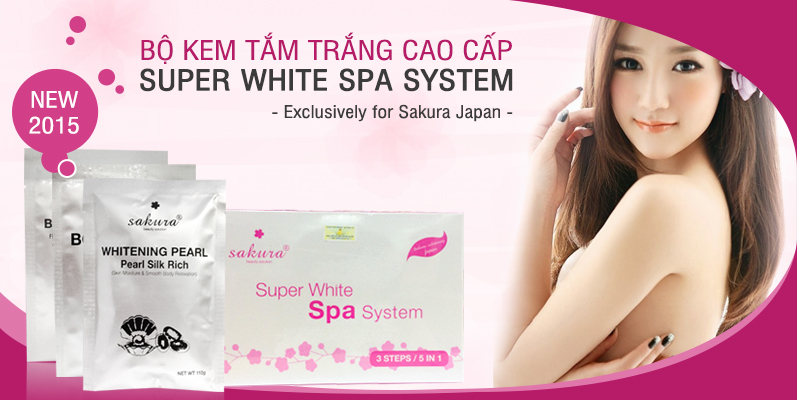 Kem Sakura Super White Spa System Nhật Bản