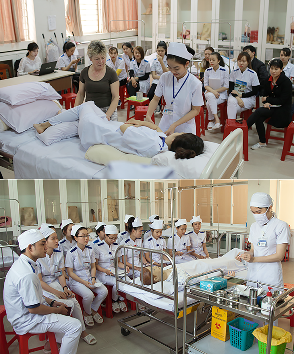 Sinh viên ngành Điều dưỡng thực hành tại ĐH Duy Tân
