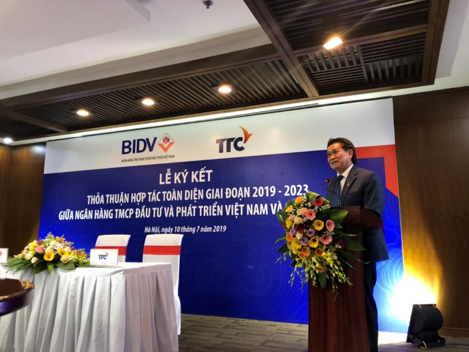 Ông Đặng Văn Thành - đại diện Tập đoàn TTC phát biểu tại Lễ ký kết diễn ra vào chiều ngày 10.7.2019