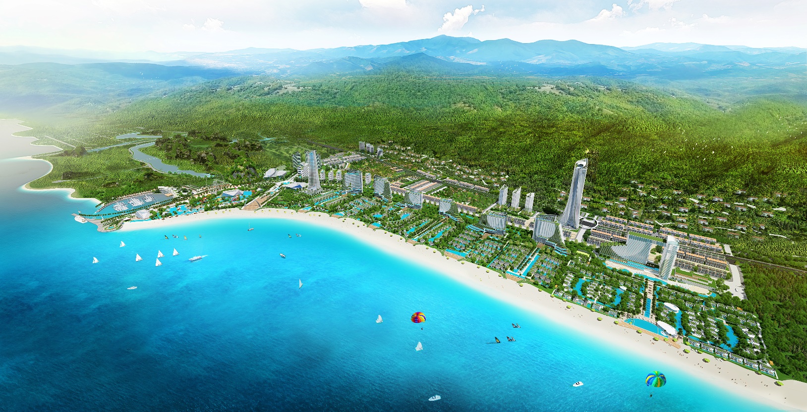 Tổ hợp du lịch nghỉ dưỡng Sonasea Vân Đồn Harbor City quy mô 358.3 ha tại Quảng Ninh là dự án trọng điểm của Tập đoàn CEO trong năm 2019 và các năm tiếp theo
