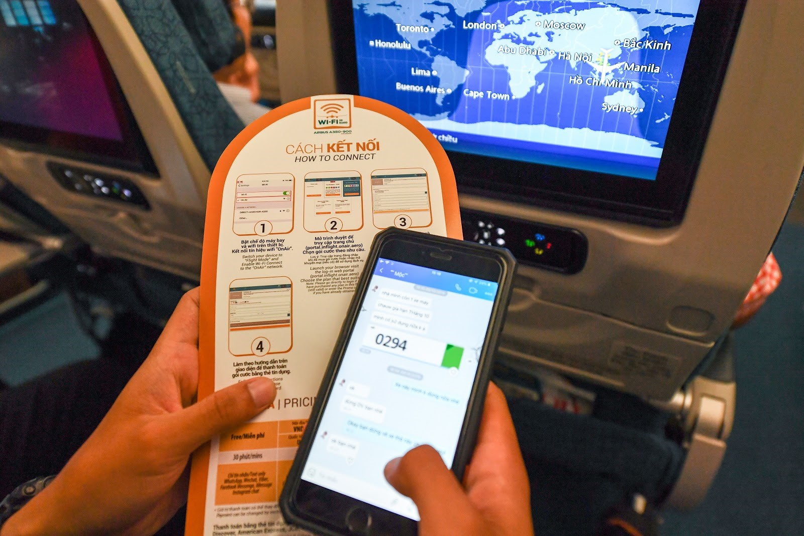 Vietnam Airlines hiện cung cấp dịch vụ Wifi cho hành khách trên A350
