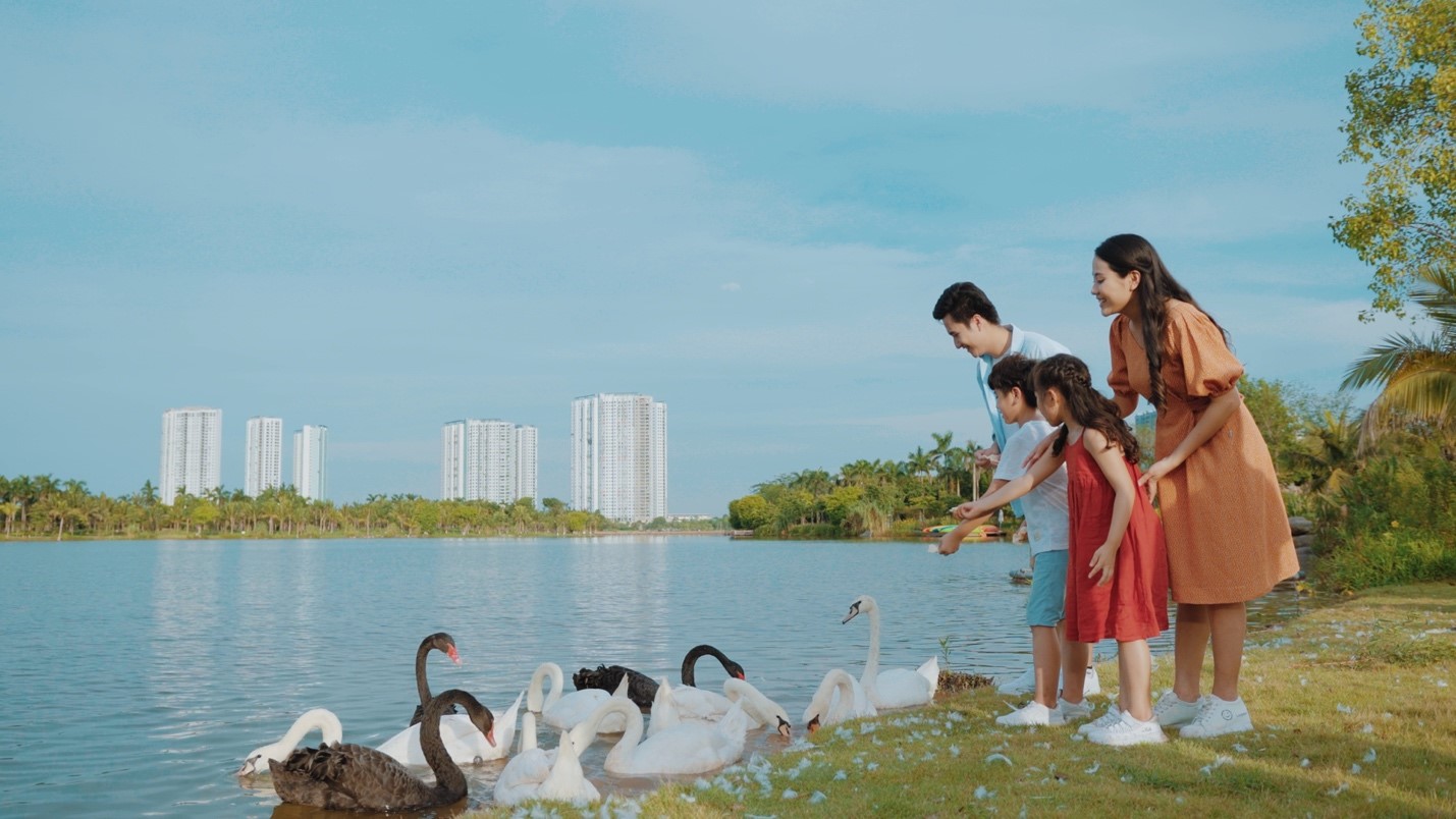 Cảnh quan thiên nhiên tươi đẹp tại khu đô thị Ecopark