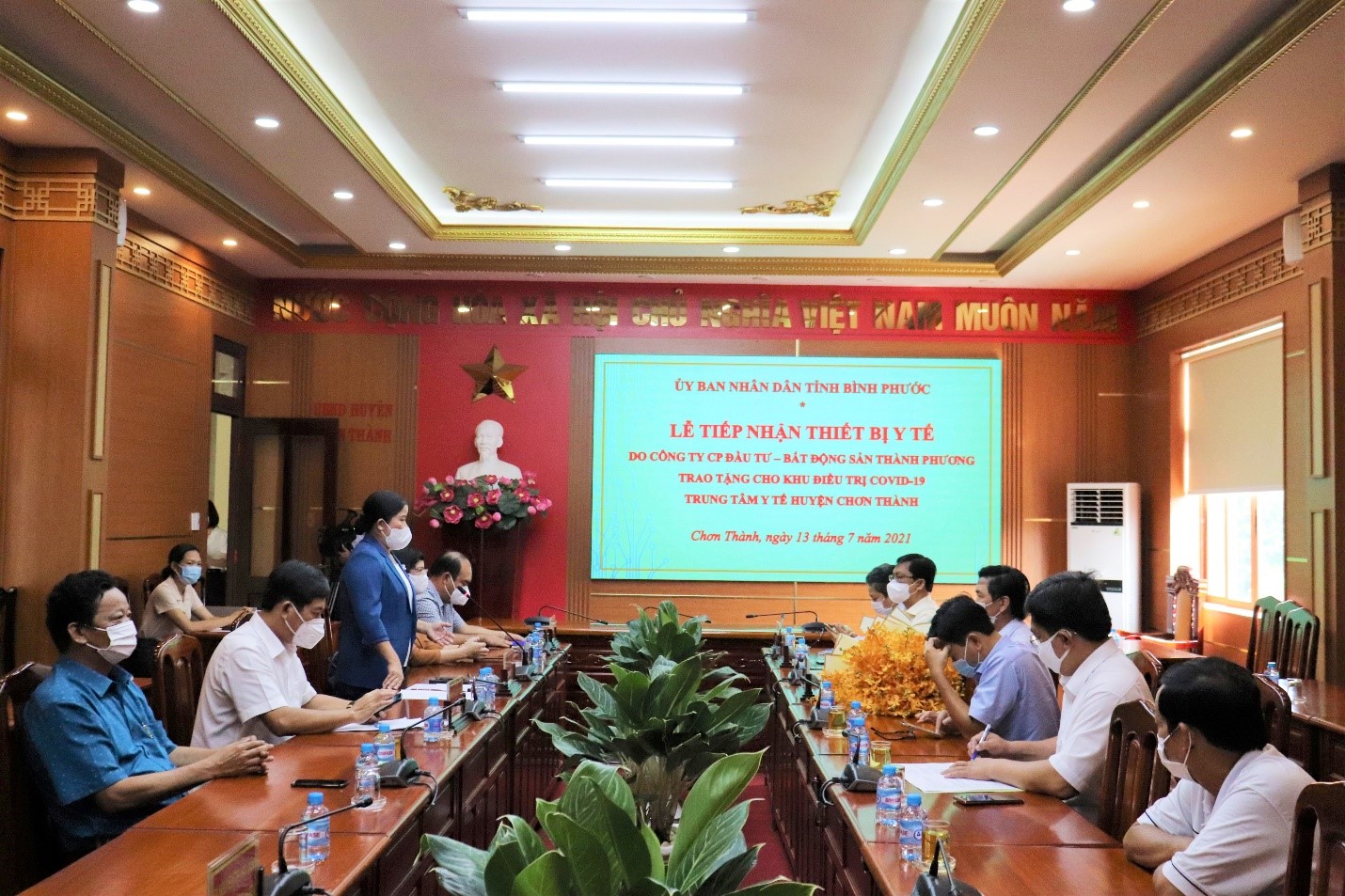 Bà Trần Tuệ Hiền - Chủ tịch UBND tỉnh Bình Phước phát biểu tại chương trình