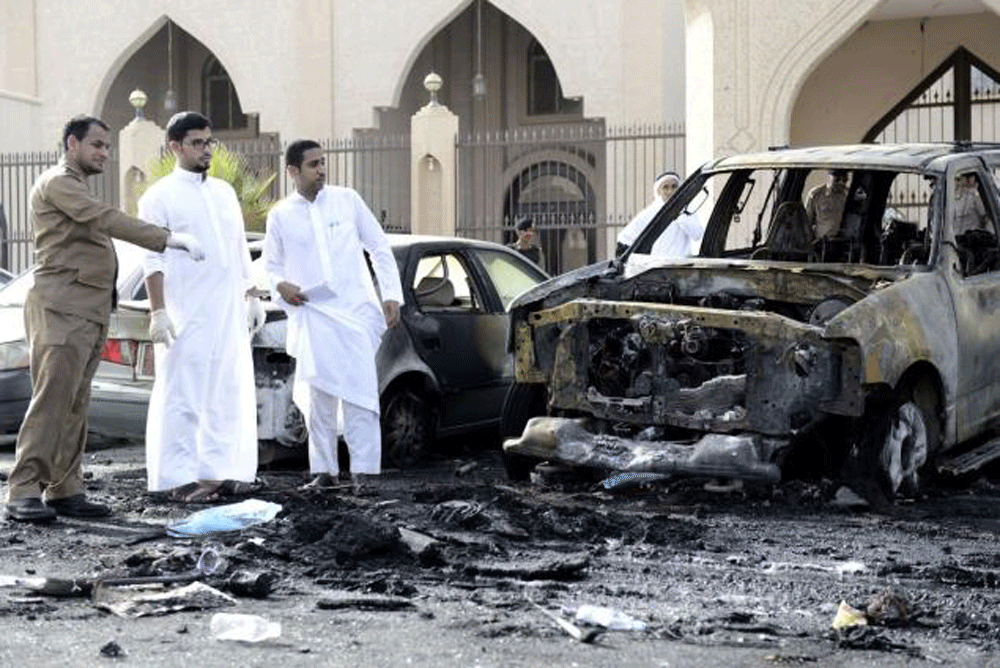 Hiện trường vụ đánh bom khủng bố hồi tháng 5 vừa qua tại Ả Rập Xê Út - Ảnh: AFP