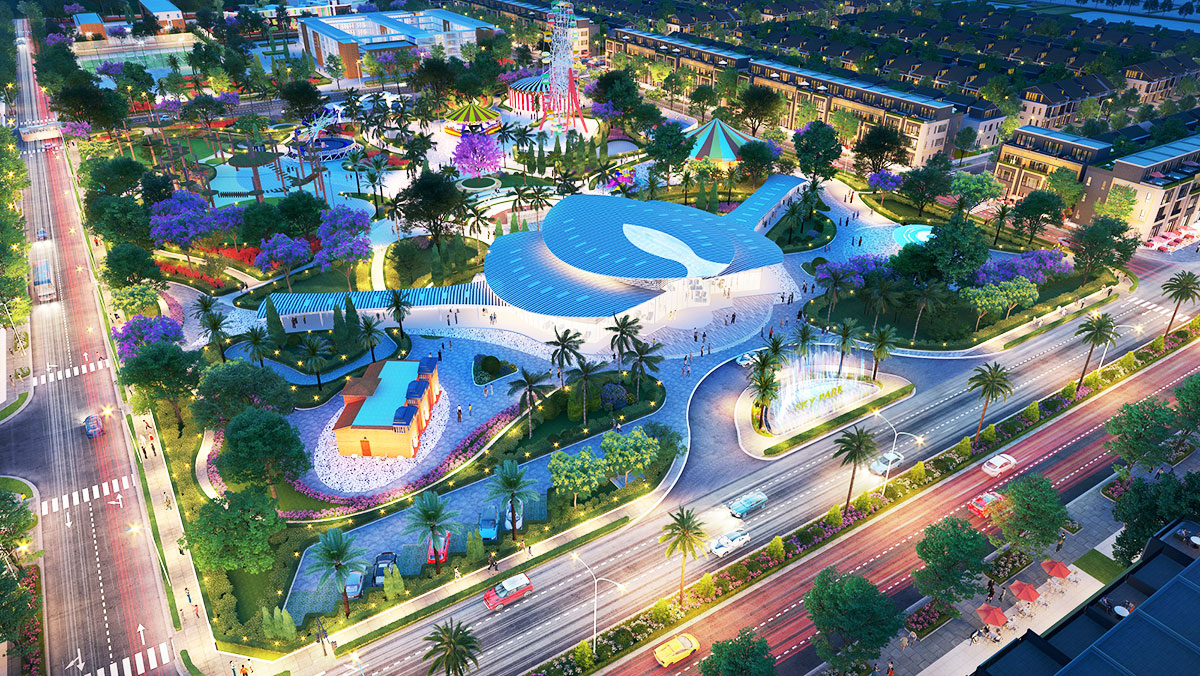 Công viên trung tâm Sky Park, trái tim của khu đô thị Gem Sky World