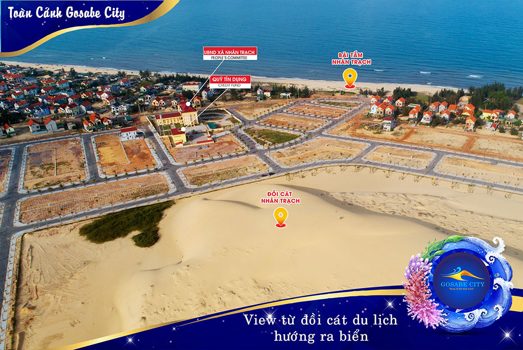 1 Khu đô thị Gosabe City nằm sát điểm du lịch đồi cát Nhân Trạch 
