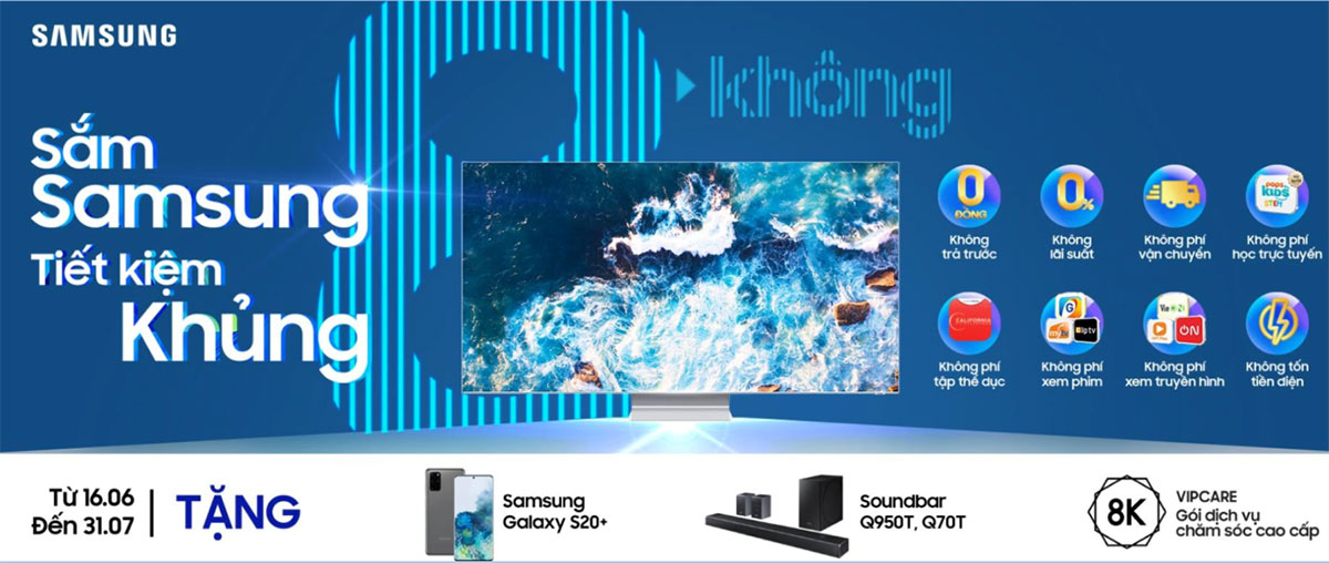 Mua 1 sản phẩm TV nhận hậu mãi “8 Không” ấn tượng từ Samsung