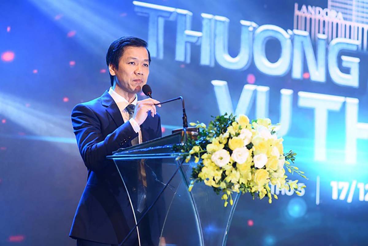 Ông Nguyễn Mạnh Hà, Chủ tịch HĐQT Landora Group phát biểu tại sự kiện