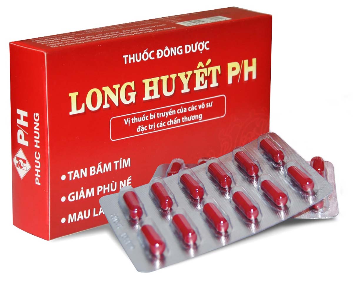 Thuốc thảo dược Long huyết P/H do Công ty TNHH Đông Dược Phúc Hưng sản xuất trên dây truyền đạt tiêu chuẩn GMP - WHO của tổ chức Y tế thế giới