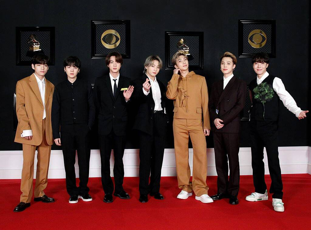 BTS diện đồ Louis Vuitton lên thảm đỏ Grammy. Ảnh: Big Hit Entertainment