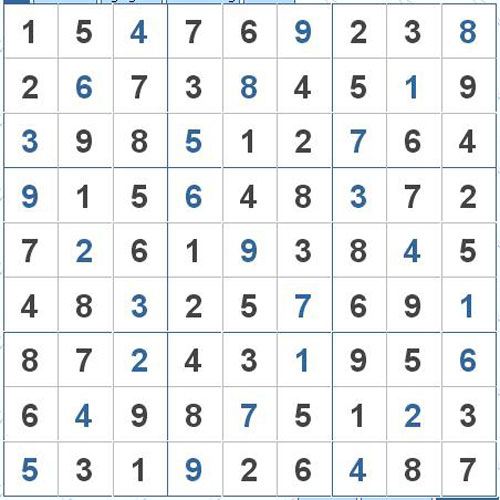 Mời các bạn thử sức với ô số Sudoku 2913 mức độ Khó 2