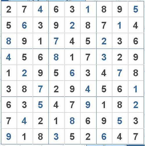 Mời các bạn thử sức với ô số Sudoku 2915 mức độ Khó 2