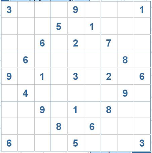 Mời các bạn thử sức với ô số Sudoku 2915 mức độ Khó 1