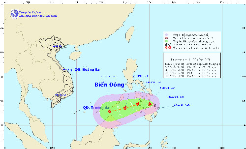 Bão Jangmi hướng vào biển Đông 1