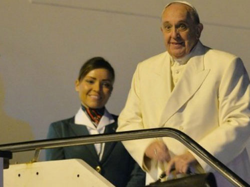 Giáo hoàng Francis đặt chân đến Sri Lanka