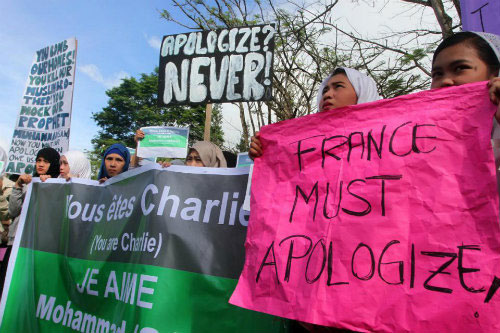  Người Hồi giáo Philippines biểu tình chống tờ Charlie Hebdo