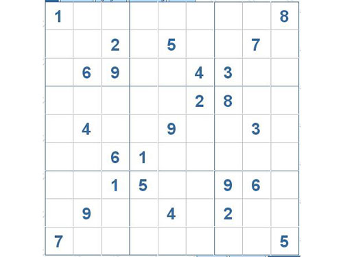 Mời các bạn thử sức với ô số Sudoku 2943 mức độ Khó
