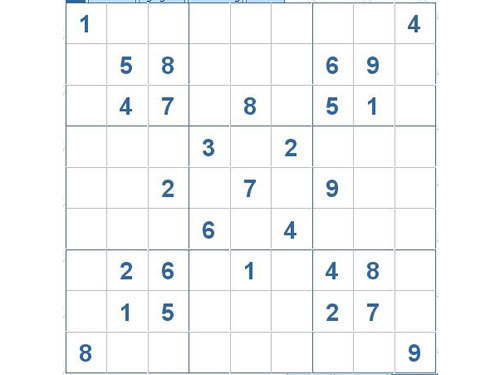 Mời các bạn thử sức với ô số Sudoku 2945 mức độ Khó 1