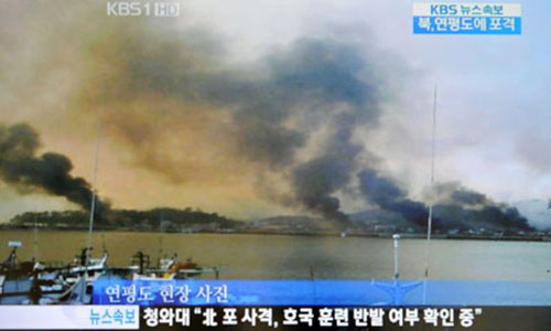 Hàn Quốc diễn tập bắn đạn thật trên các đảo tiền tiêu