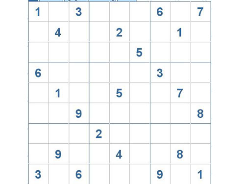 Mời các bạn thử sức với ô số Sudoku 2947 mức độ Khó