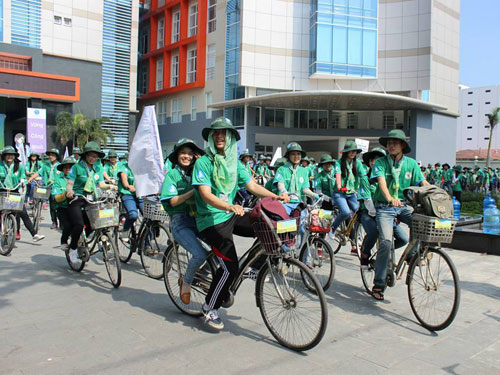 Hơn 2.000 sinh viên tham gia Hành trình đạp xe với chủ đề “Đại thắng mùa xuân”