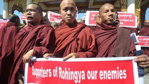 Sư Myanmar biểu tình phản đối UN vụ Rohingya