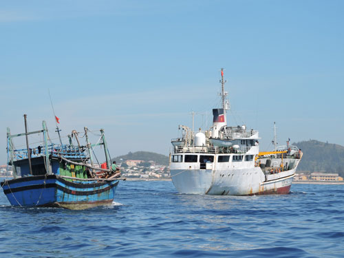 Ra Hoàng Sa lai dắt tàu cá bị nạn về đảo Lý Sơn 1