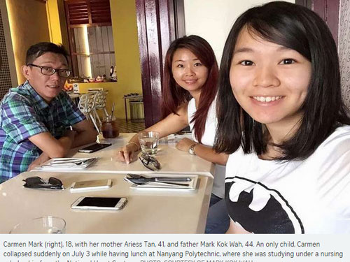 Nữ du học sinh tại Singapore hiến nội tạng cho nước sở tại