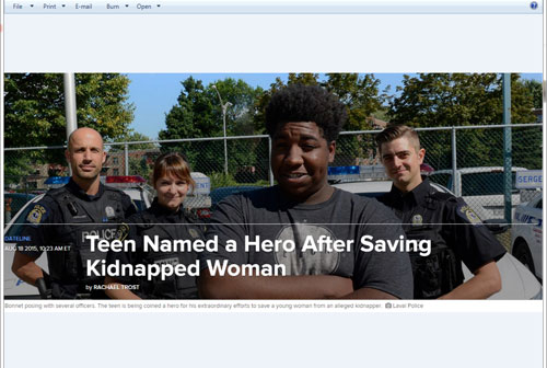 Được vinh danh “anh hùng” khi cứu cô gái bị bắt cóc