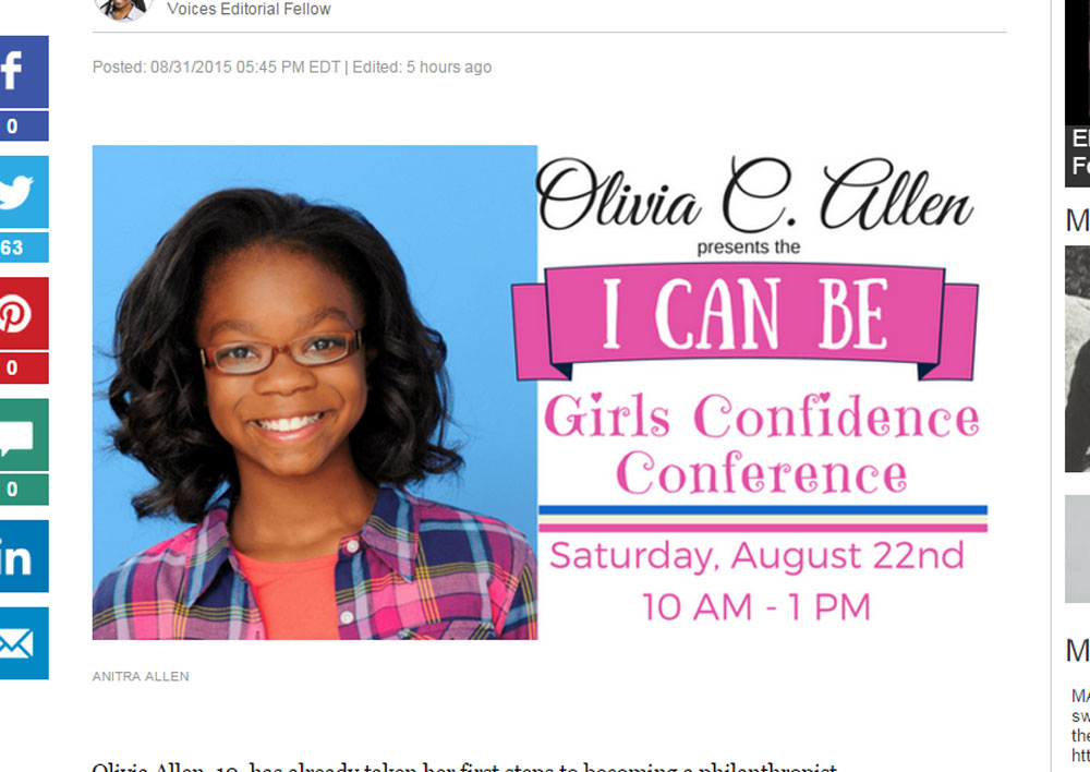 Mỹ: Cô bé 10 tuổi tự tổ chức hội thảo về tự tin cho bạn đồng lứa