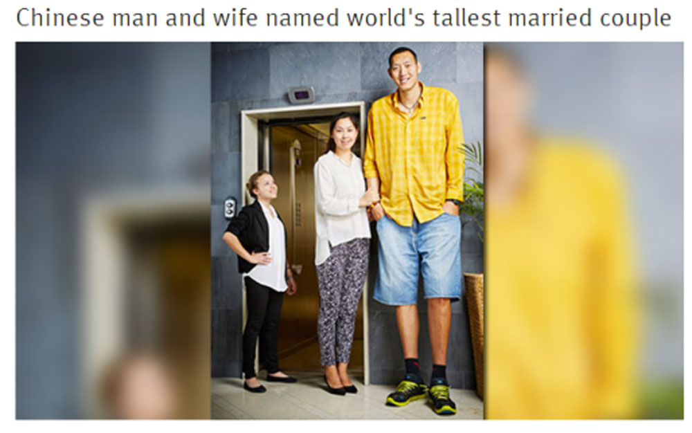 Cặp vợ chồng cao nhất thế giới