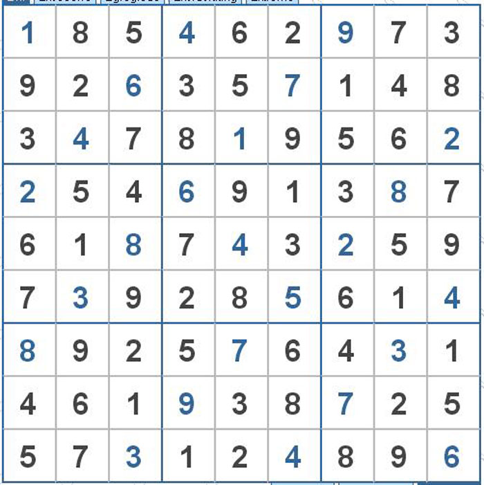 Mời các bạn thử sức với ô số Sudoku 3173 mức độ Khó